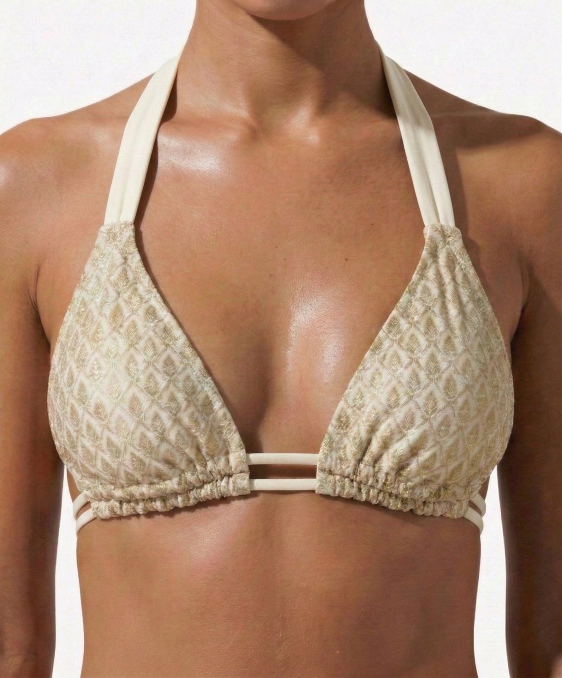 Gold Rush-Halter Push-Up (White)