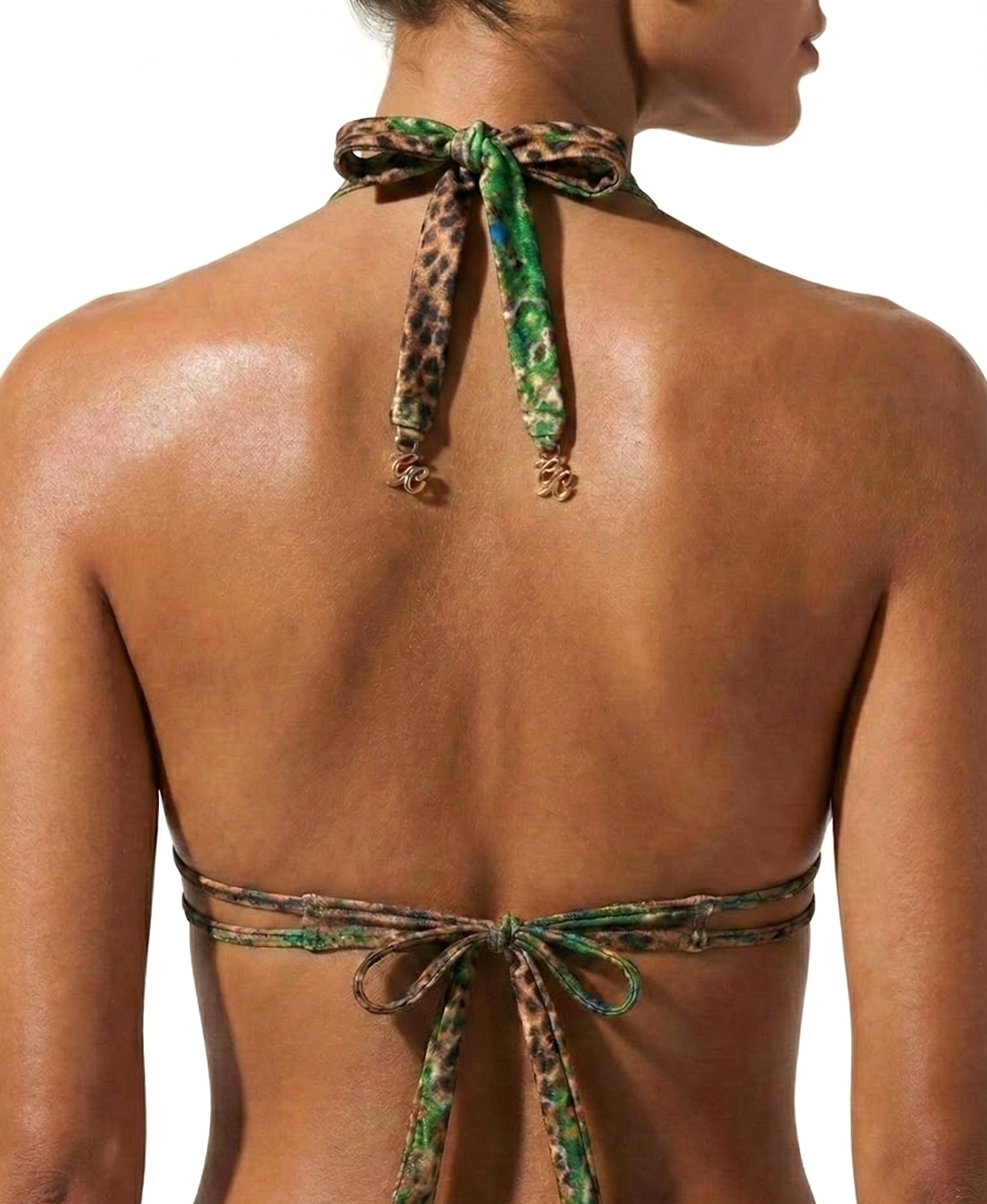 Jungle Fever-Emerald/Leopard Halter Push Up