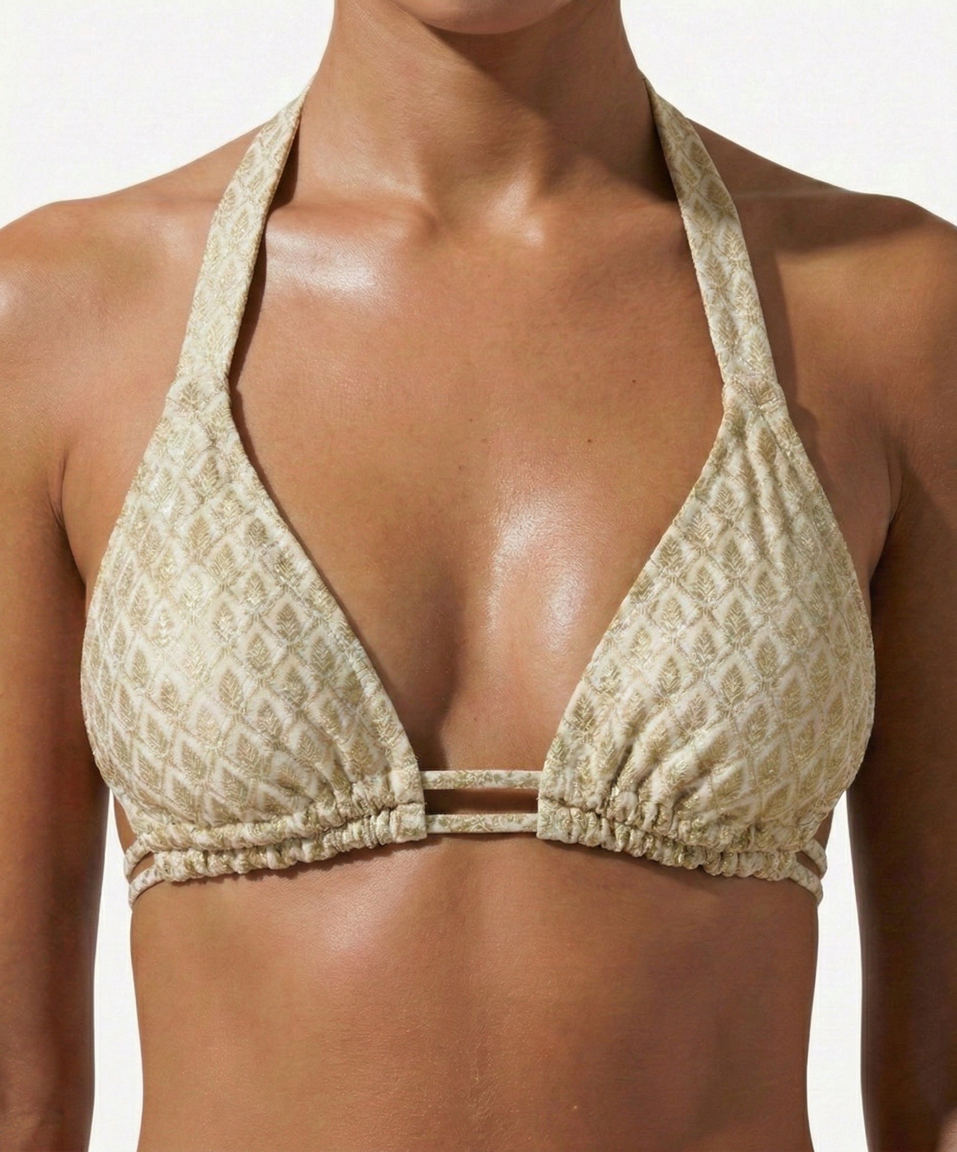 Gold Rush-Halter Push-Up (White)